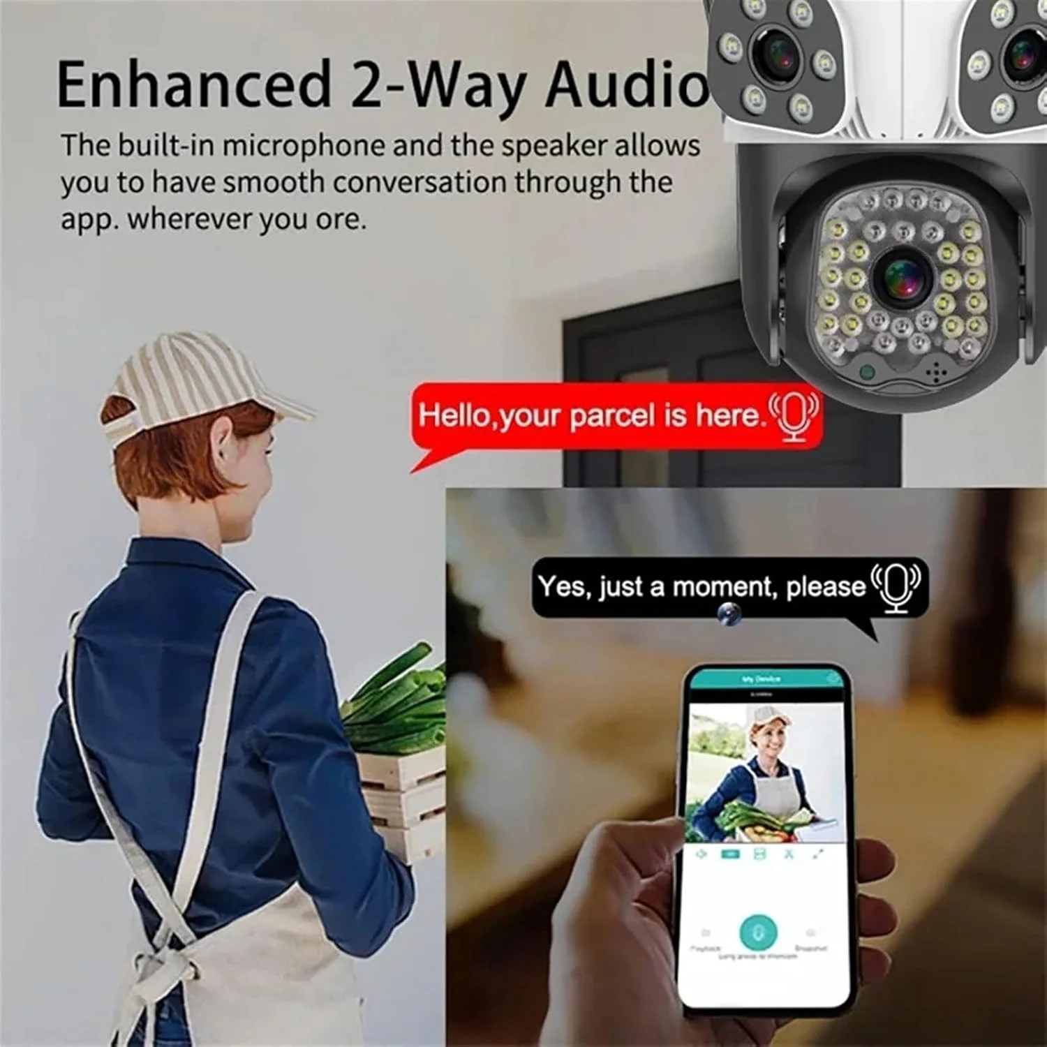 دوربین مداربسته فضای باز وای فای 6K 12 مگاپیکسل با قابلیت ردیابی حرکت، سه لنز، زوم 4X PTZ، دوربین فیلمبرداری حفاظتی امنیتی CCTV (دوربین به همراه کارت حافظه 64 گیگابایتی) دوربین مداربسته فضای باز وای فای 6K 12 مگاپیکسل با قابلیت ردیابی حرکت، سه لنز، زوم 4X PTZ، دوربین فیلمبرداری حفاظتی امنیتی CCTV (دوربین به همراه کارت حافظه 64 گیگابایتی)