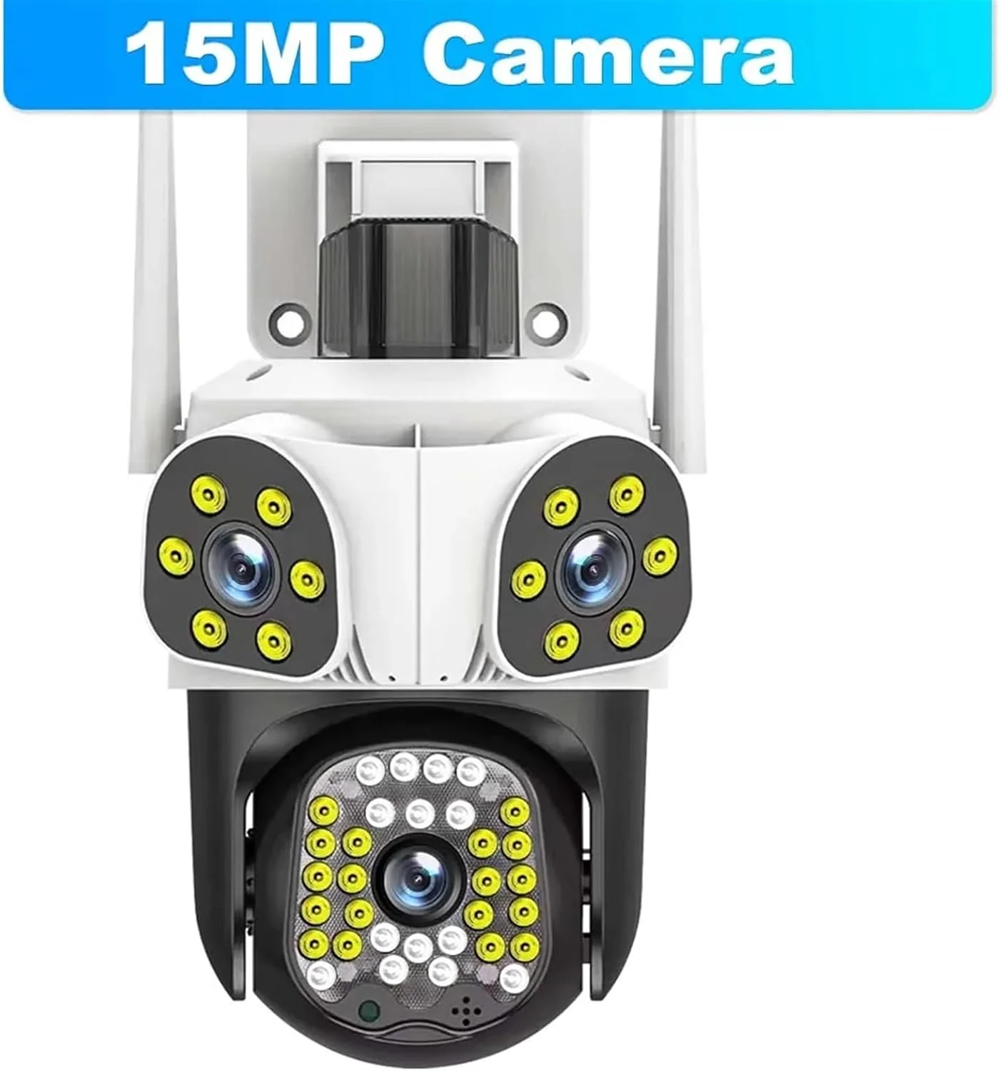 دوربین مداربسته فضای باز وای فای 8K 15 مگاپیکسلی با سه لنز، دوربین نظارتی هوش مصنوعی با قابلیت ردیابی PTZ 8MP، دوربین IP امنیتی وای فای (دوربین 15MP) دوربین مداربسته فضای باز وای فای 8K 15 مگاپیکسلی با سه لنز، دوربین نظارتی هوش مصنوعی با قابلیت ردیابی PTZ 8MP، دوربین IP امنیتی وای فای (دوربین 15MP)