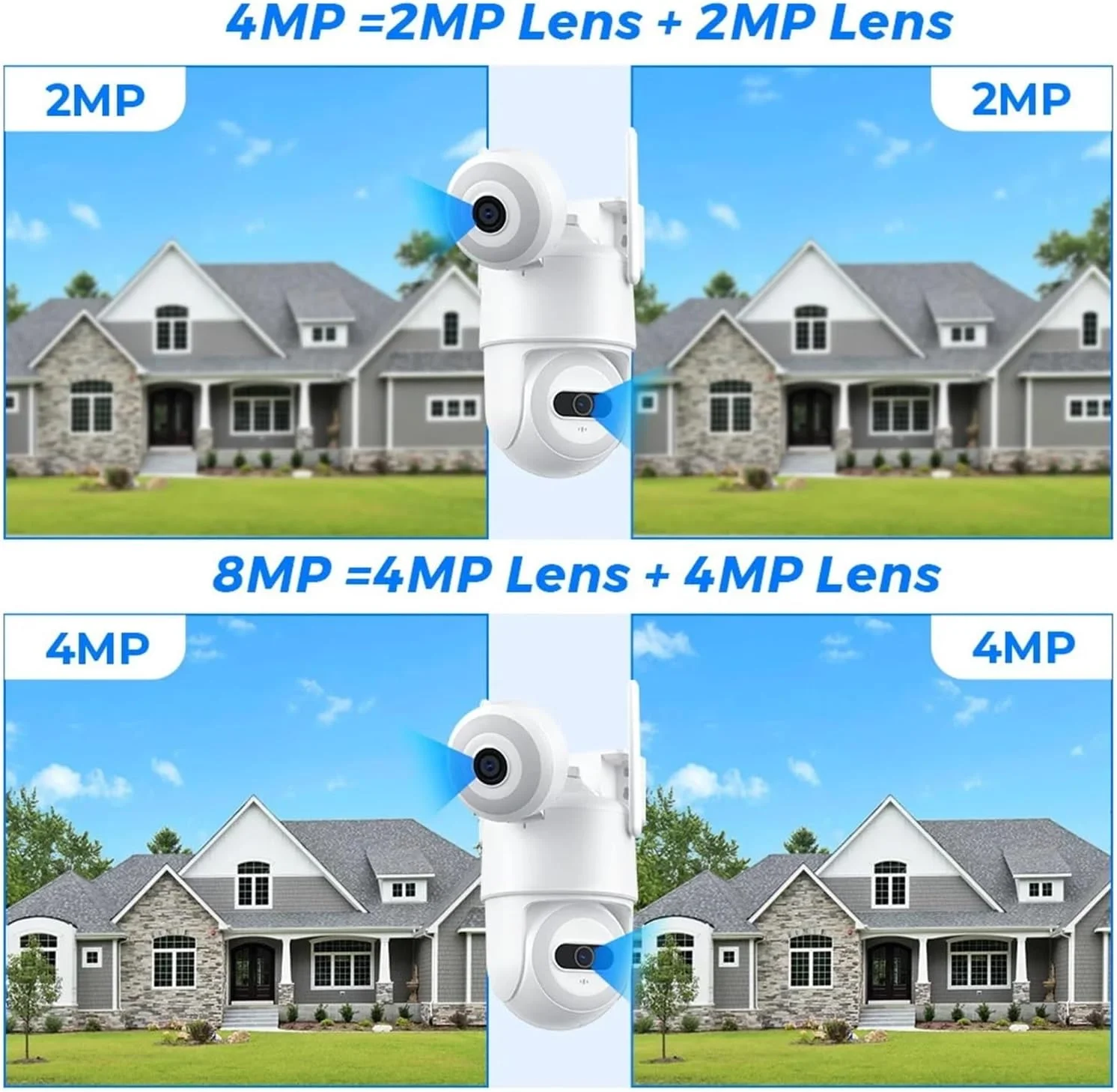 دوربین مداربسته فضای باز وای فای 8 مگاپیکسل PTZ با صفحه نمایش دوگانه، ردیابی خودکار هوش مصنوعی، دید در شب، دوربین مداربسته خارجی 4 مگاپیکسل، دوربین امنیتی IP (4MP بدون کارت SD) دوربین مداربسته فضای باز وای فای 8 مگاپیکسل PTZ با صفحه نمایش دوگانه، ردیابی خودکار هوش مصنوعی، دید در شب، دوربین مداربسته خارجی 4 مگاپیکسل، دوربین امنیتی IP (4MP بدون کارت SD)