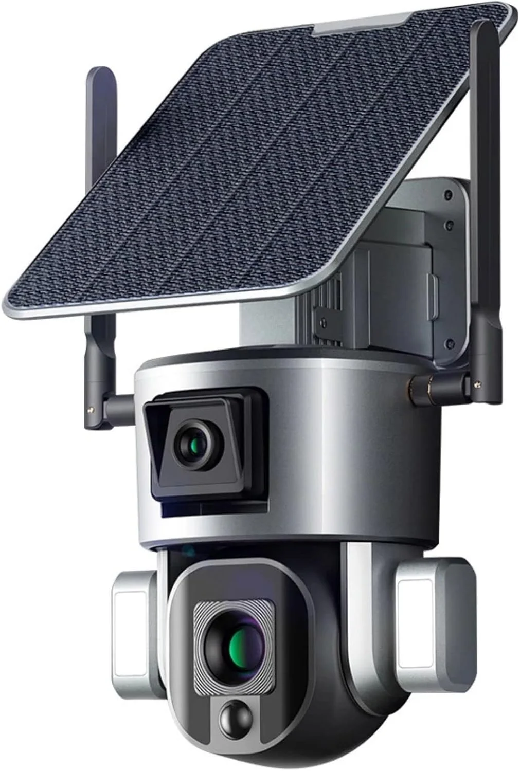 دوربین های امنیتی 4K بی سیم وای فای فضای باز، دوربین بی سیم با باتری و زوم اپتیکال 4 برابر، دوربین PTZ 360 درجه، تشخیص حرکت هوش مصنوعی، مکالمه دو طرفه، دید در شب رنگی، IP66