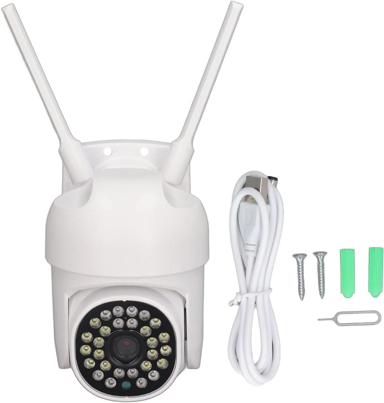 دوربین مداربسته وای فای 2K برای فضای باز با صدای دو طرفه، چرخش 360 درجه، دید در شب، تشخیص انسان با هوش مصنوعی، دوربین نظارتی بی سیم برای نظارت خانگی