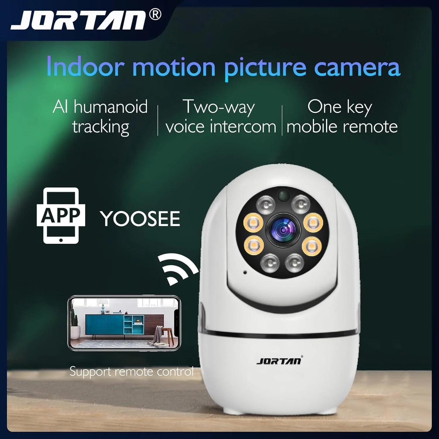 دوربین امنیتی داخلی جوراتان HD 1080P با قابلیت چرخش 360 درجه و اتصال وای فای، دوربین PTZ خانگی با نصب آسان، مانیتور کودک با دید در شب، دوربین حیوانات خانگی با کنترل از راه دور از طریق اپلیکیشن، صدای دو طرفه و ردیابی هوشمند دوربین امنیتی داخلی جوراتان HD 1080P با قابلیت چرخش 360 درجه و اتصال وای فای، دوربین PTZ خانگی با نصب آسان، مانیتور کودک با دید در شب، دوربین حیوانات خانگی با کنترل از راه دور از طریق اپلیکیشن، صدای دو طرفه و ردیابی هوشمند