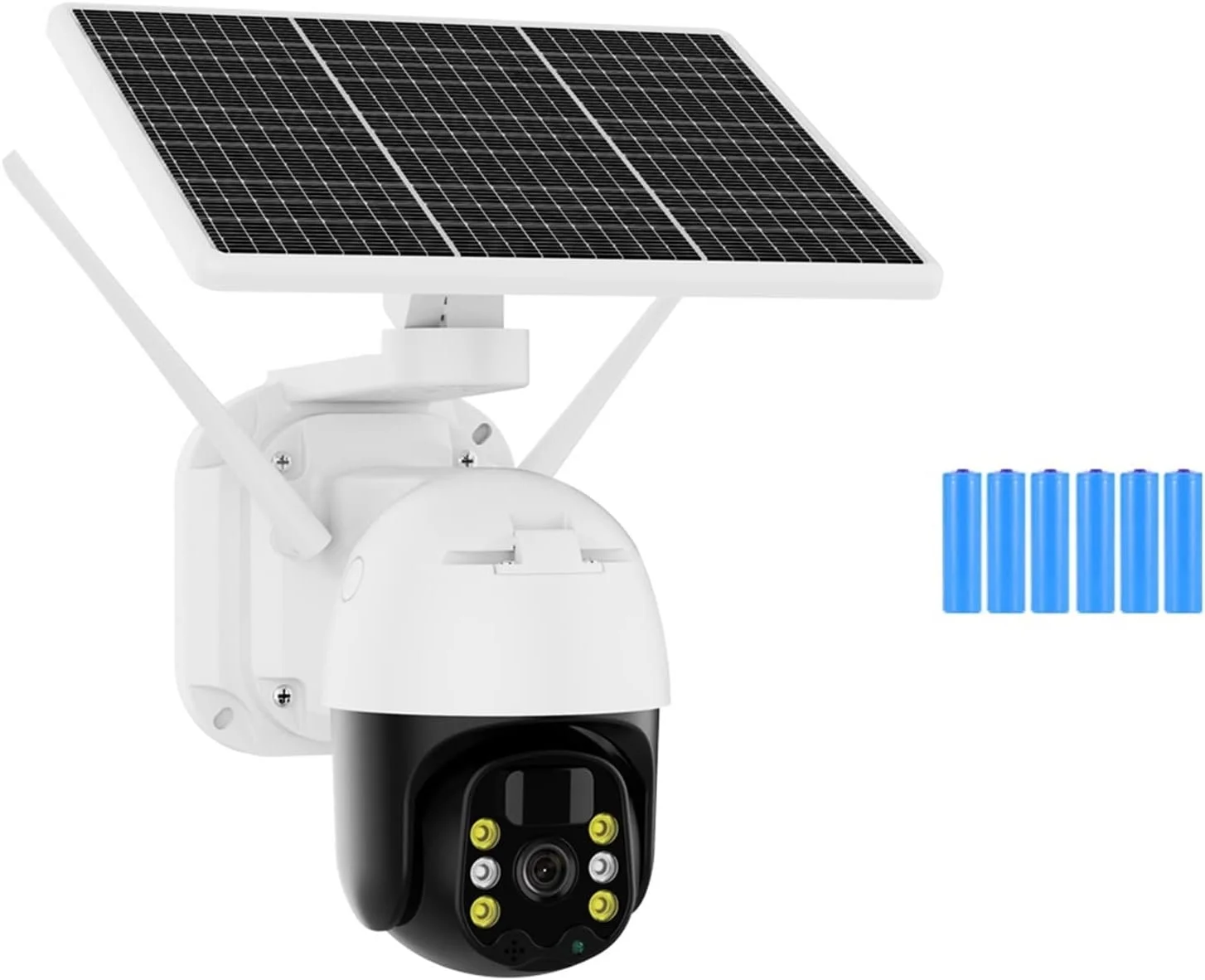 دوربین امنیتی خورشیدی فضای باز 4G دوربین امنیتی IP فضای باز 5W دوربین PTZ بی سیم وای فای خورشیدی باتری داخلی 1080P HD PIR نظارت تصویری انسانی (نسخه 4G)