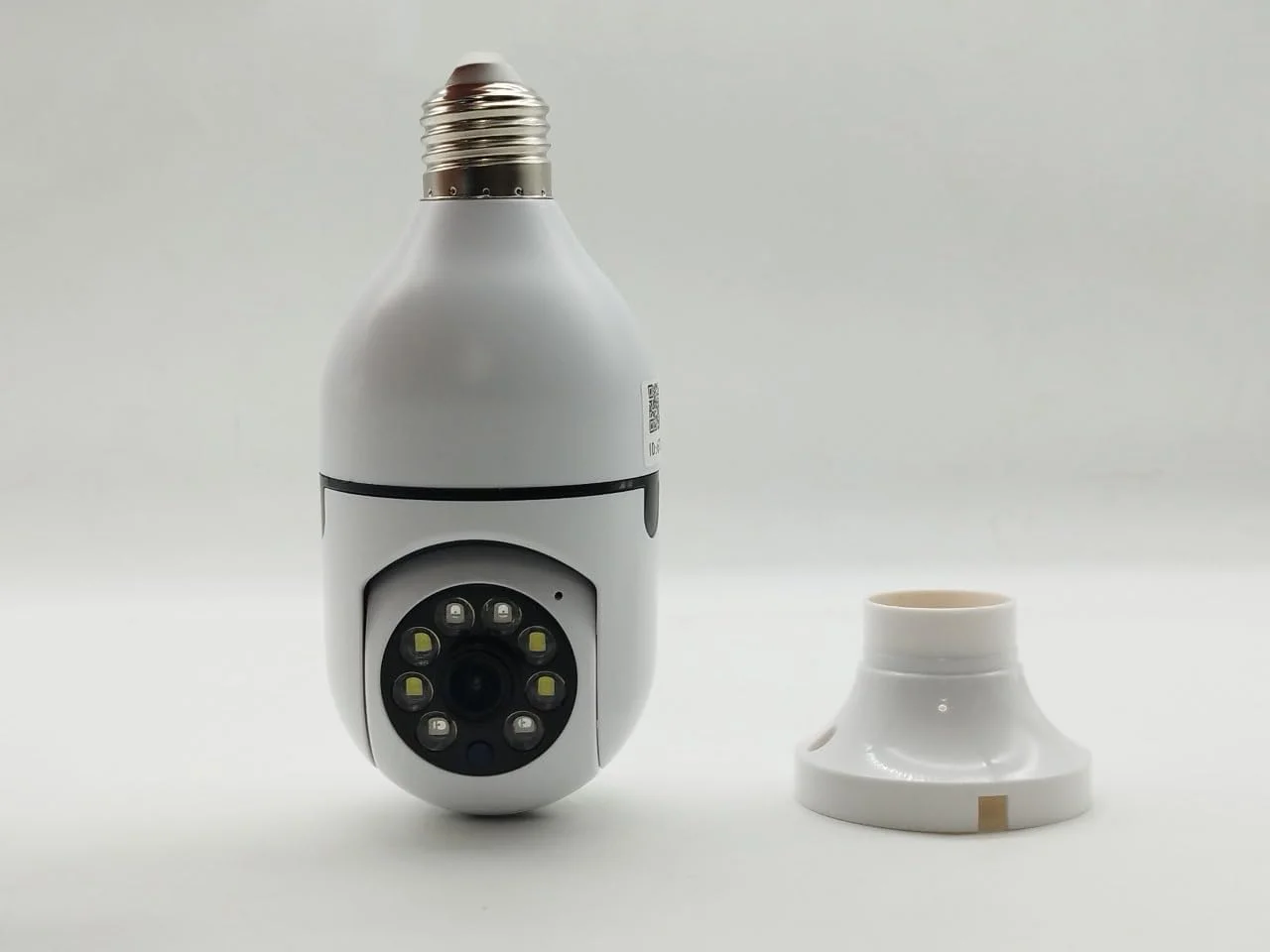 دوربین امنیتی PLATO 001، سفید، پلاستیک ABS، دوربین PTZ داخلی با چرخش 360 درجه، دید در شب، مانیتور صدا، Wi-Fi، 1080P، 2MP، نصب دیواری، تشخیص هوشمند IR، کنترل برنامه