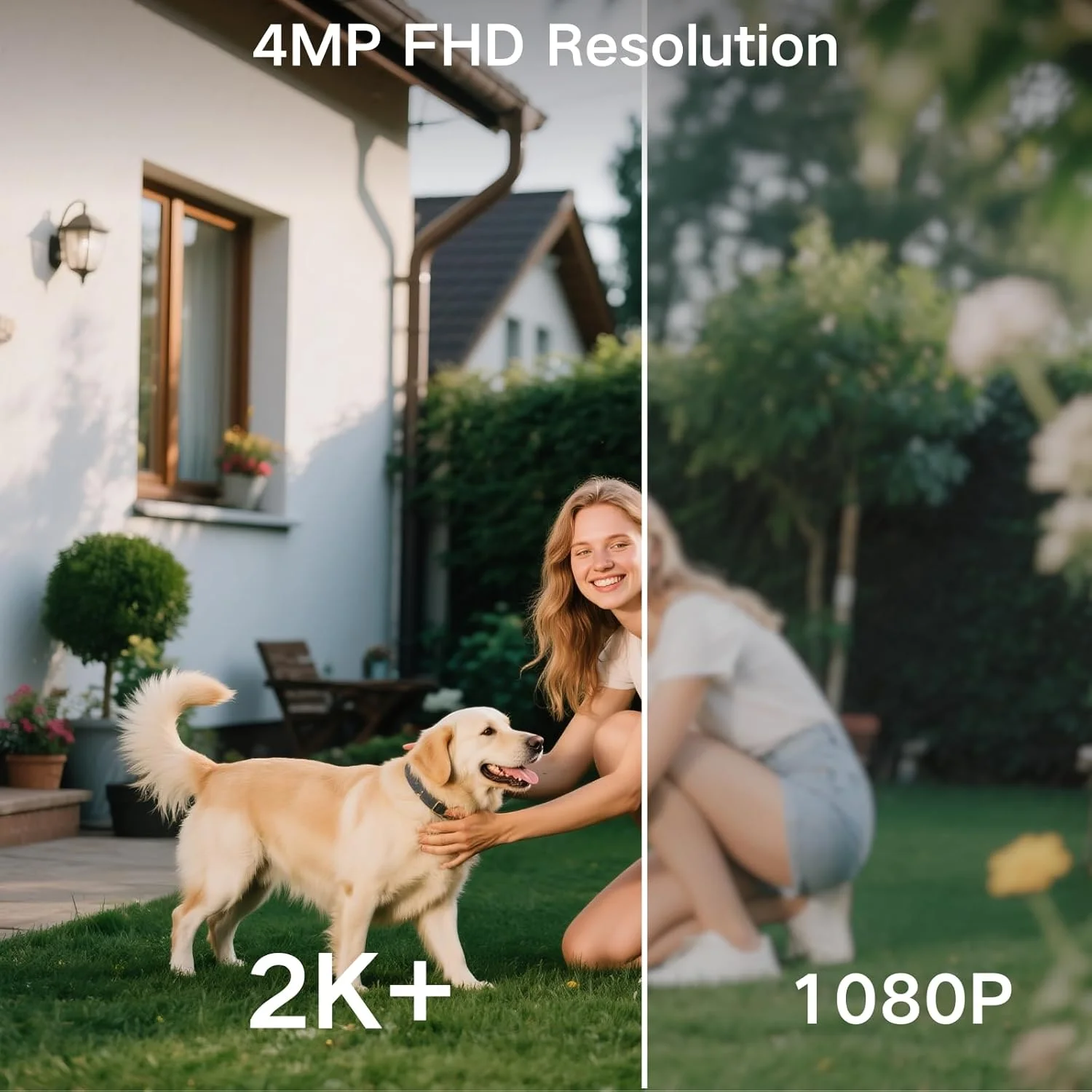 دوربین های امنیتی بی سیم فضای باز، دوربین های وای فای برای امنیت خانه با قابلیت تشخیص حرکت هوش مصنوعی، نورافکن آژیر، پنل خورشیدی با باتری، دید در شب رنگی 2K، مکالمه دو طرفه، ضد آب، ذخیره سازی ابری/SD