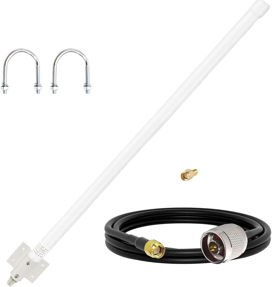 آنتن وای فای بیرونی SignalPlus، دو بانده 2.4 گیگاهرتز 5 گیگاهرتز 12dBi با بهره بالا و برد بلند برای اکسس پوینت بی سیم/ دوربین وای فای/ روتر بی سیم، RP-SMA، SMA Male