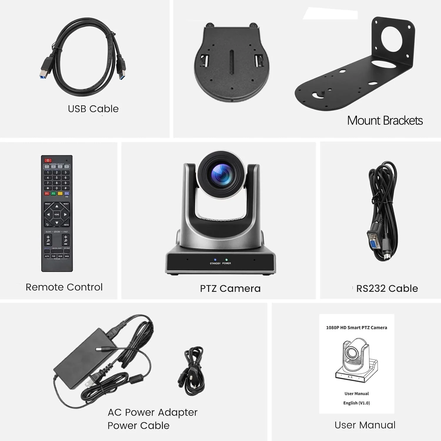 دوربین PTZ با قابلیت ردیابی خودکار هوش مصنوعی SMTAV - زوم اپتیکال 20X + زوم دیجیتال 16X، PTZ پرسرعت، خروجی 3G-SDI + HDMi + USB 3.0، پشتیبانی از ضبط محلی، پشتیبانی از PoE (G03684)