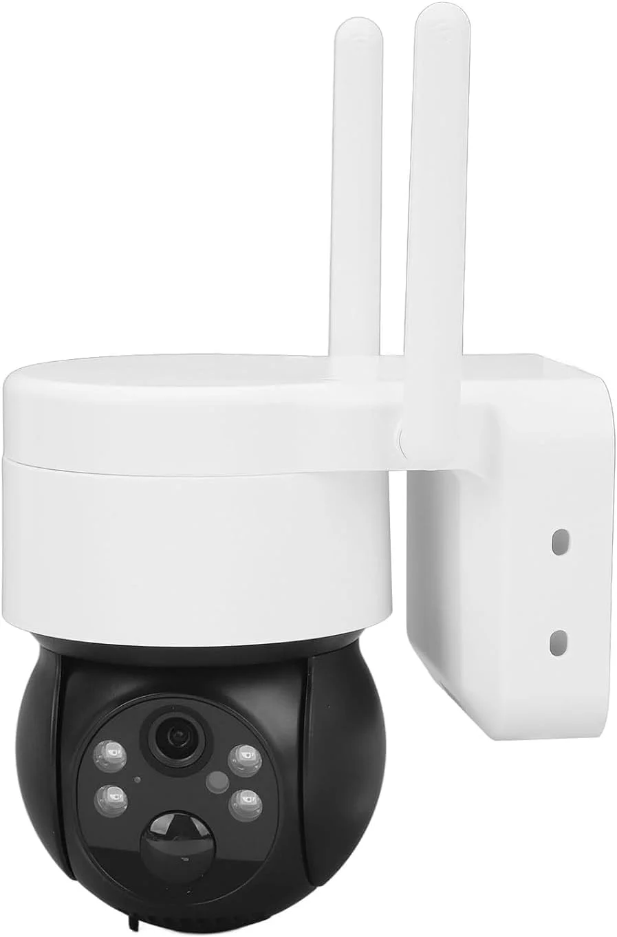 دوربین امنیتی خورشیدی PLATO، سفید، دوربین وای فای PTZ بیرونی با دید در شب، منبع تغذیه دوگانه، عمر باتری 365 روزه، شامل پنل خورشیدی Q6