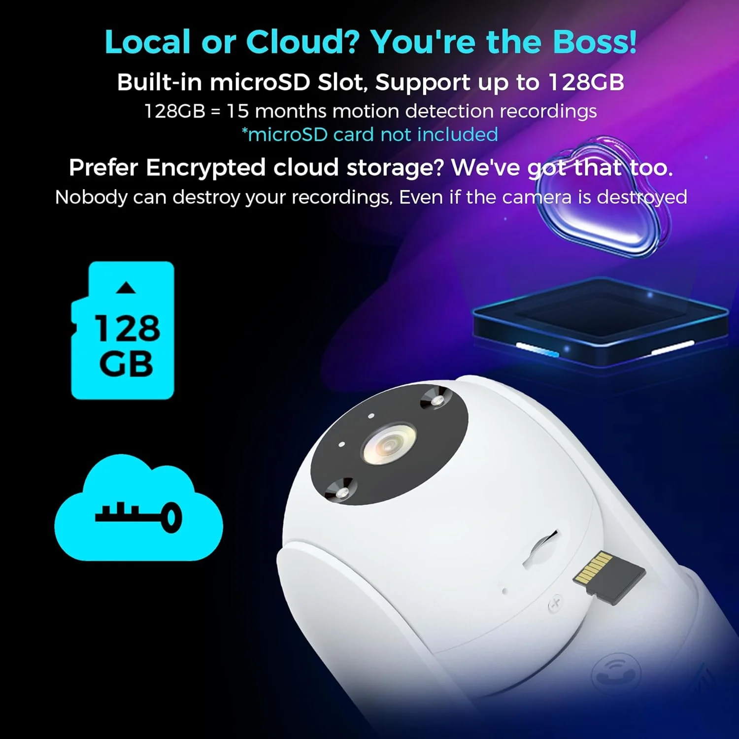 دوربین امنیتی هوشمند 2K با قابلیت ردیابی هوش مصنوعی Sovmiku CB2 برای خانه، دوربین حیوانات خانگی داخلی، مانیتور کودک، دید 360 درجه، چرخش/شیب، صدای دو طرفه، دید در شب، نصب آسان، آلارم صوتی، وای فای 2.4 گیگاهرتز، 180 روز امکان تعویض