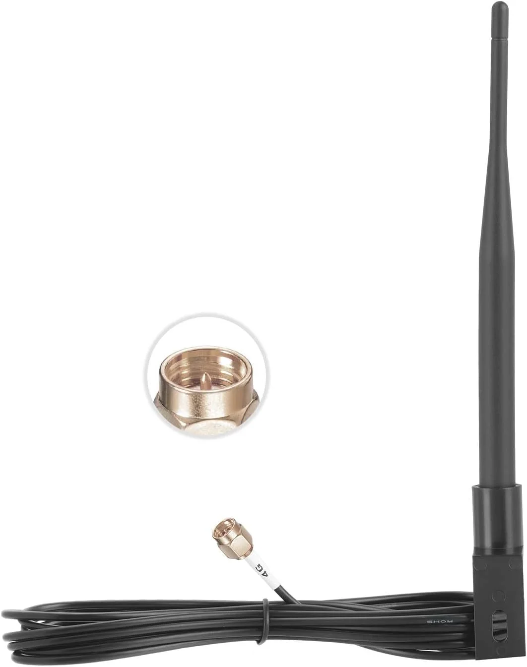 آنتن بیرونی 4G LTE سوپربت 5dBi SMA نر، آنتن ضد آب با قابلیت نصب روی دیوار به همراه براکت نصب، سازگار با روتر 4G LTE، مودم دروازه سلولی و گیرنده ADS-B