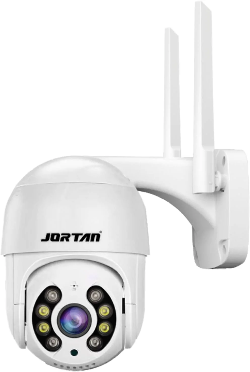 دوربین مداربسته 1080P JORTAN بیرونی PTZ، دوربین 2 مگاپیکسلی وای فای بی سیم/باسیم با تشخیص انسان، دید در شب، صدای دو طرفه، محافظت در برابر صاعقه و رابط آنتن وای فای