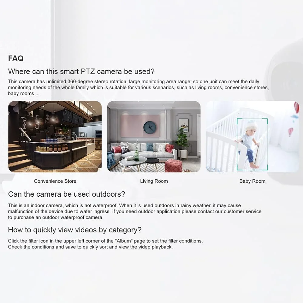 دوربین هوشمند AI وای فای PTZ دوربین وب کم HD 1080P واقعی با پشتیبانی از ردیابی AI / تشخیص خودکار / صدای دو طرفه / دید در شب / دوربین AI کم مصرف برای امنیت خانه، جلسات زنده و استریم دوربین هوشمند AI وای فای PTZ دوربین وب کم HD 1080P واقعی با پشتیبانی از ردیابی AI / تشخیص خودکار / صدای دو طرفه / دید در شب / دوربین AI کم مصرف برای امنیت خانه، جلسات زنده و استریم