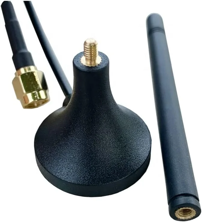 آنتن های ترمینال 4G/5G مغناطیسی UniteCom (2 عدد) با کابل 3 متری و کانکتورهای SMA، آنتن های مینی ویپ مغناطیسی LTE، ضد آب، اینترنت بی سیم پهن باند موبایل داخلی و خارجی