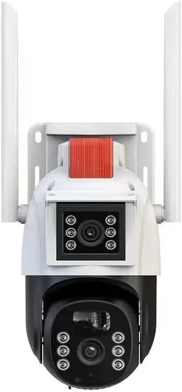 دوربین امنیتی خورشیدی VC12-4G، PTZ دو لنز با پوشش 360 درجه، پایه پنل خورشیدی، دوربین مداربسته بی سیم فضای باز