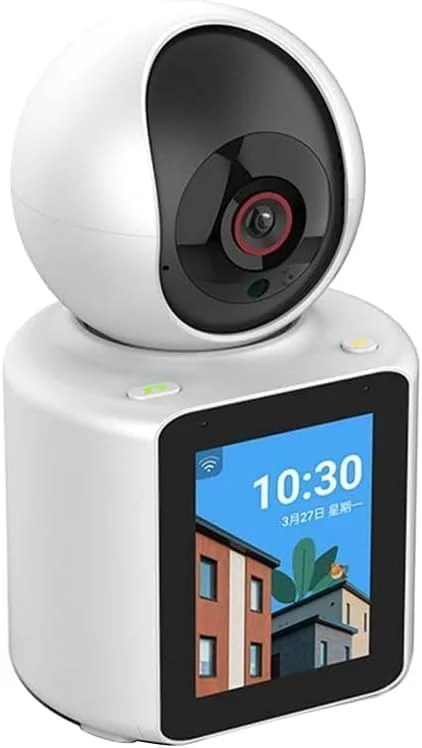 دوربین امنیتی داخلی WorldTronics با کیفیت 1080P Full HD و WiFi، دوربین PTZ با صفحه نمایش 2.8 اینچی، ردیابی حرکت هوش مصنوعی و حیوانات خانگی، تماس ویدیویی دو طرفه، مانیتور کودک و دوربین امنیتی خانه