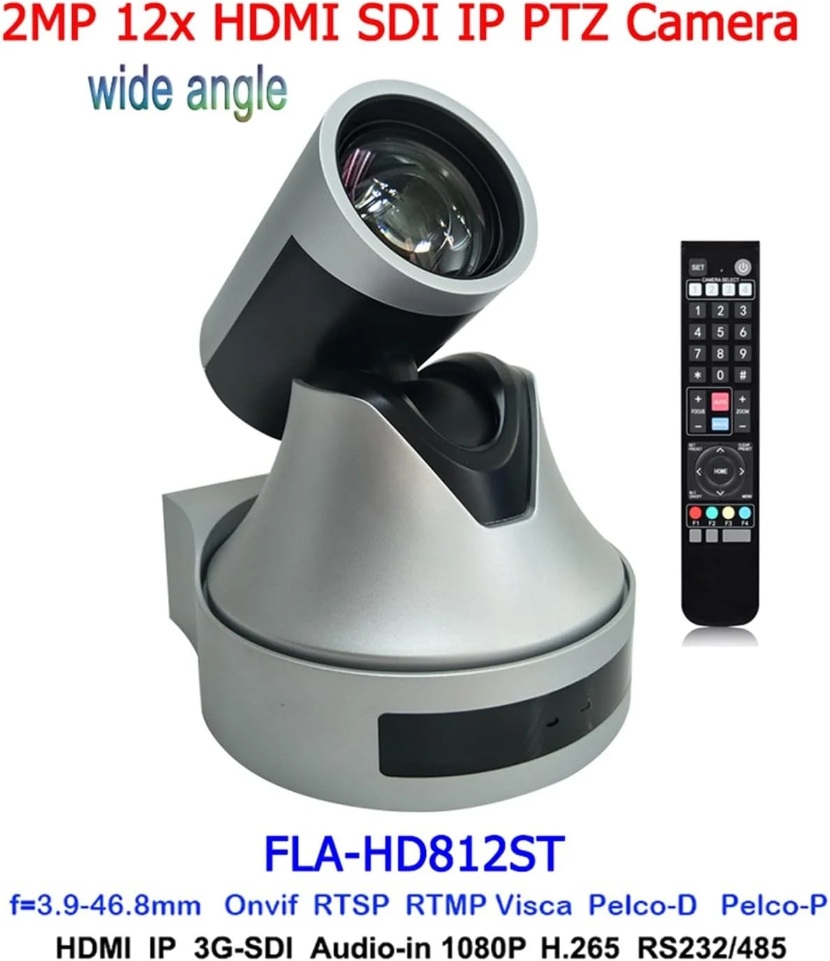 دوربین کنفرانس ویدیویی با زاویه دید گسترده، زوم اپتیکال 12 برابر، IP PTZ با خروجی HDMI SDI CVBS برای راه حل پخش و کنفرانس ویدیویی جلسات تجاری