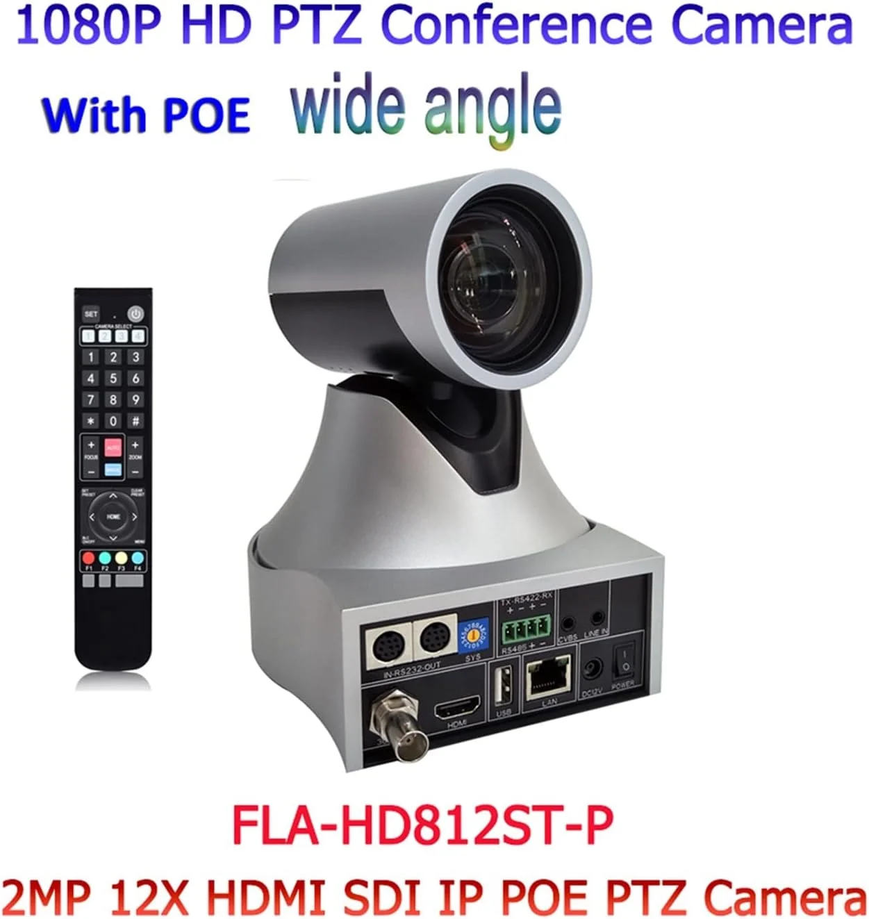 دوربین کنفرانس ویدیویی ZAIED Full HD 1080P، دوربین کنفرانس ویدیویی POE IP PTZ با زوم 12x و رابط HDMI 3G-SDI برای تجارت و آموزش از راه دور
