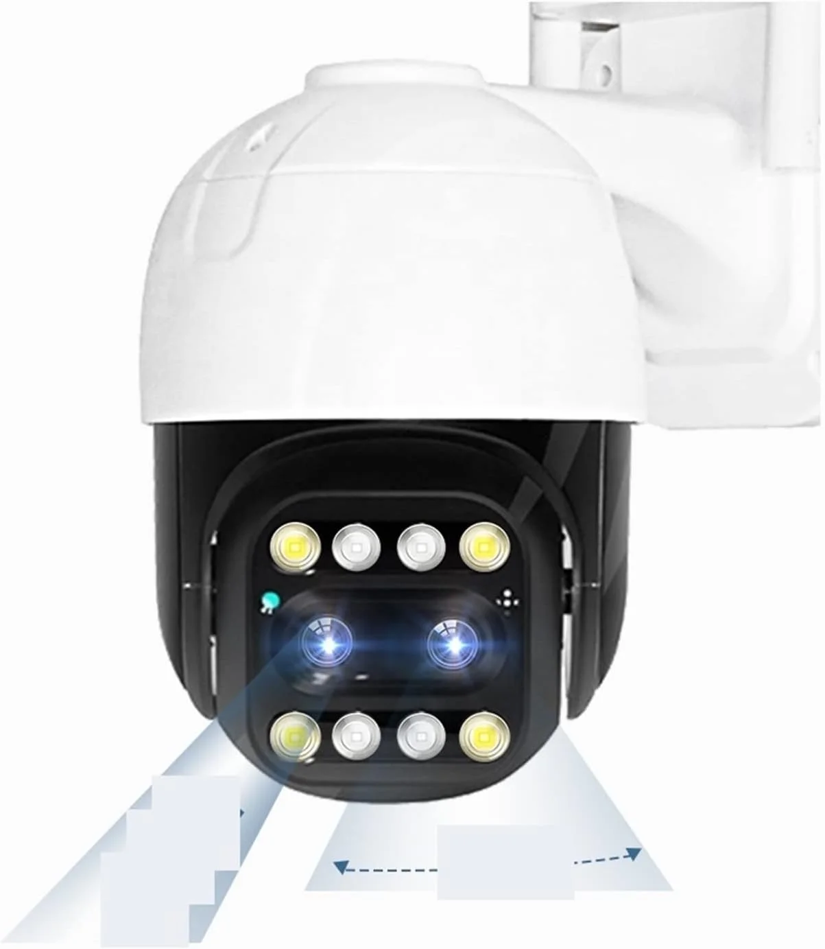 دوربین های امنیتی خورشیدی ZAIED، سیستم WIFI با قابلیت ردیابی خودکار IP دو لنز 5 مگاپیکسلی، دوربین مداربسته PTZ زوم 10X برای امنیت خانه، دوربین دام چرخشی P2P برای حفاظت از امنیت خانواده (رنگ: E، اندازه: 5MP به همراه کارت 64G)