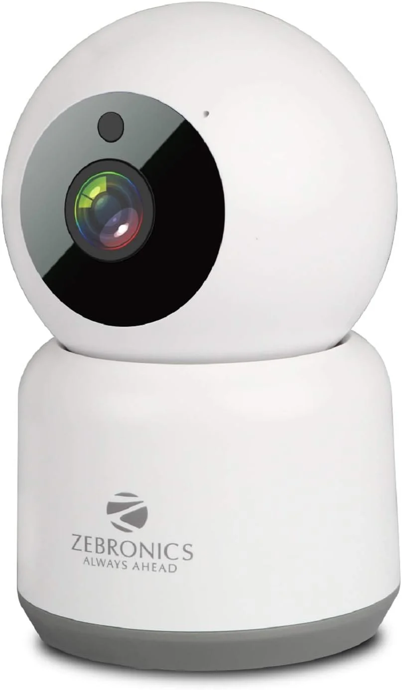 دوربین هوشمند داخلی وای فای PTZ زیبرونیکس مدل Zeb Smart Cam 101 (1080p)، نظارت از راه دور، نصب آسان، دید در شب، ردیابی حرکت، کارت حافظه mSD، صدای دو طرفه، سازگار با تلفن های هوشمند اندروید/iOS