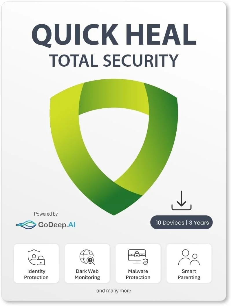 محافظت کامل و سریع - مناسب برای 2 کامپیوتر، 1 سال | محافظت از دستگاه مبتنی بر هوش مصنوعی برای کامپیوترهای ویندوزی | محافظت از فعالیت‌های بانکی و مرورگر | نظارت بر دارک وب و کنترل والدین
