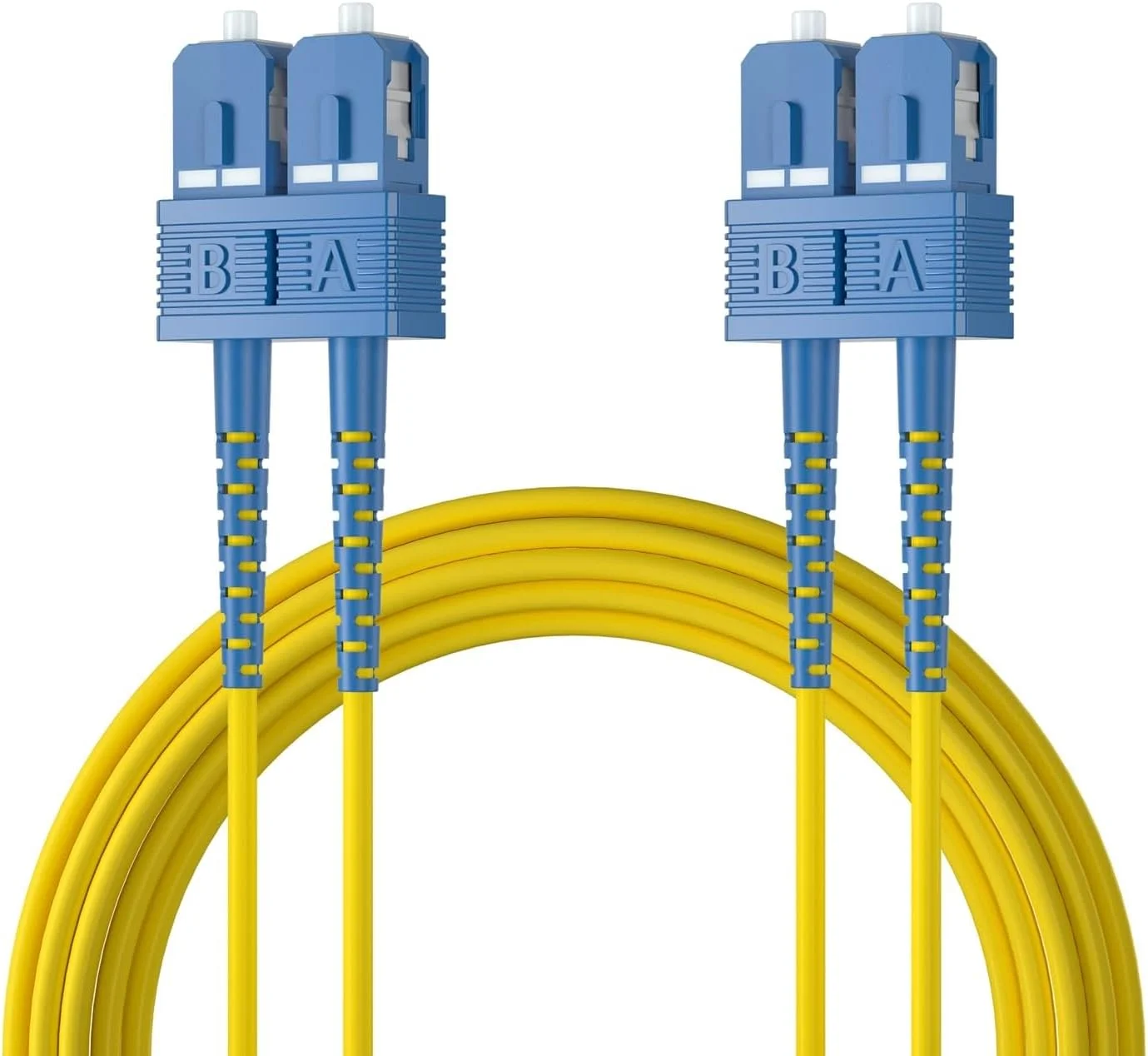 کابل فیبر نوری SC به SC ایپولکس 15 متری - OS2، سینگل مود دوبلکس 9/125 (LSZH) برای مبدل رسانه ای SC سینگل مود