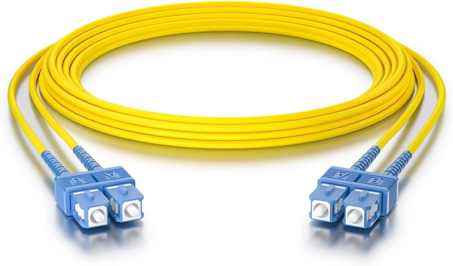 کابل فیبر نوری SC به SC ایپولکس 15 متری - OS2، سینگل مود دوبلکس 9/125 (LSZH) برای مبدل رسانه ای SC سینگل مود