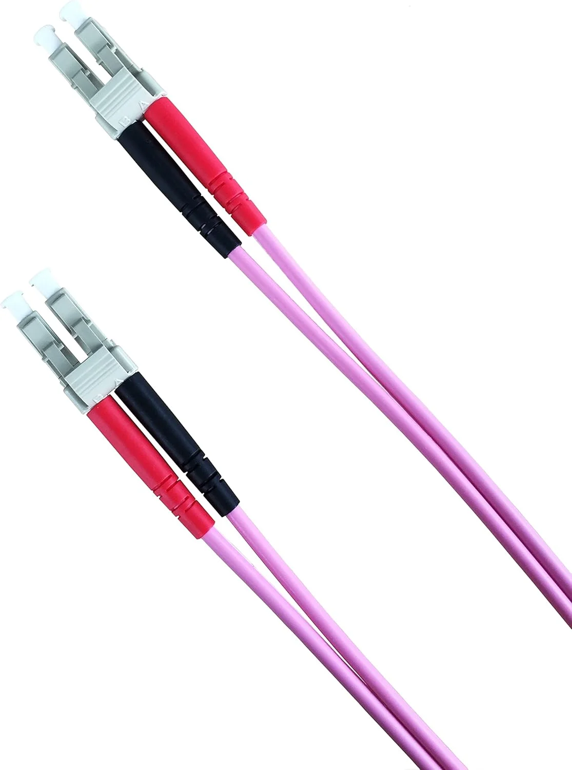 ۲ عدد کابل فیبر نوری OM4 LC/LC مالتی مود داپلکس (MMF) بنفش 50/125 LSZH طول 5 متر