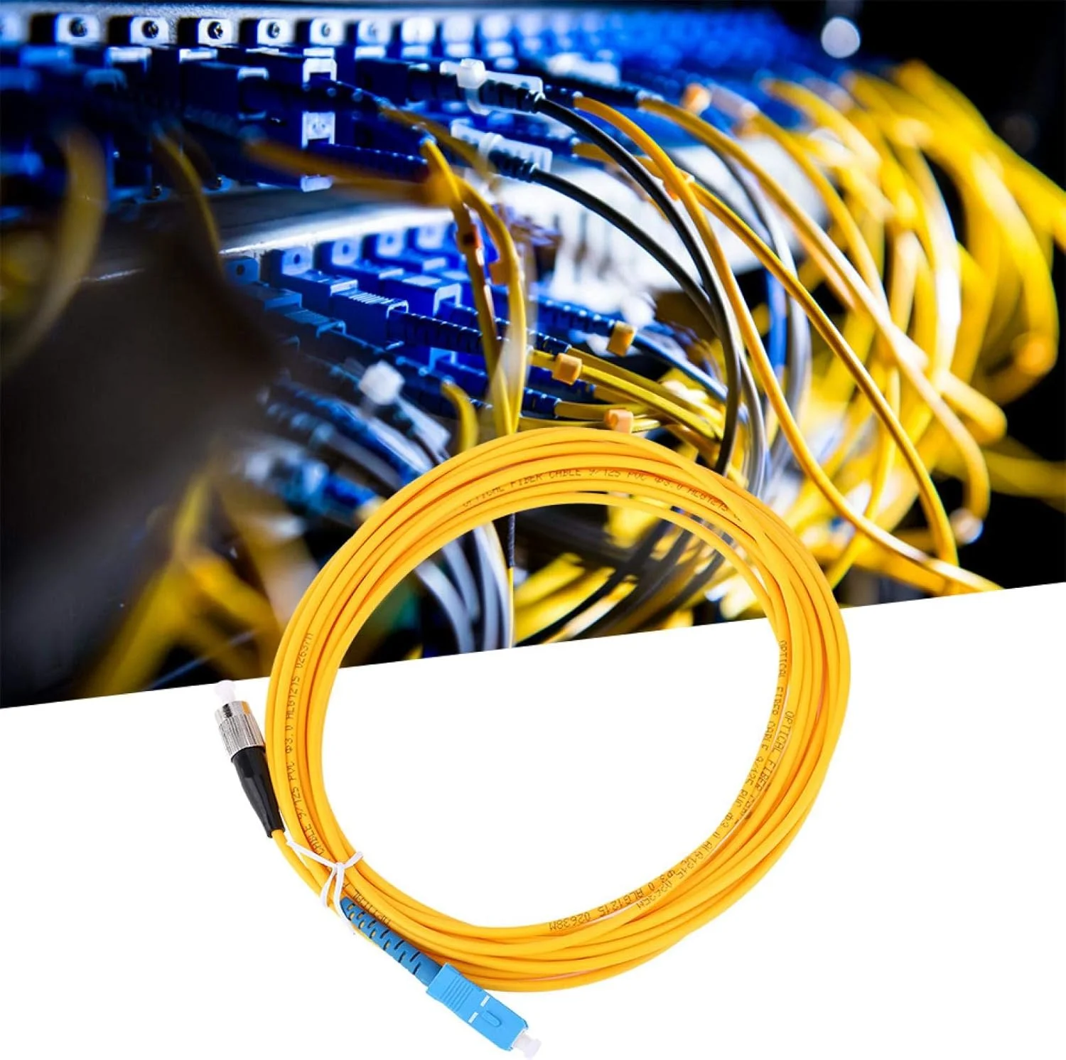 کابل فیبر نوری جامپر 5 متری SC به FC، کابل های شبکه جامپر فیبر نوری تک حالته (5 عدد)