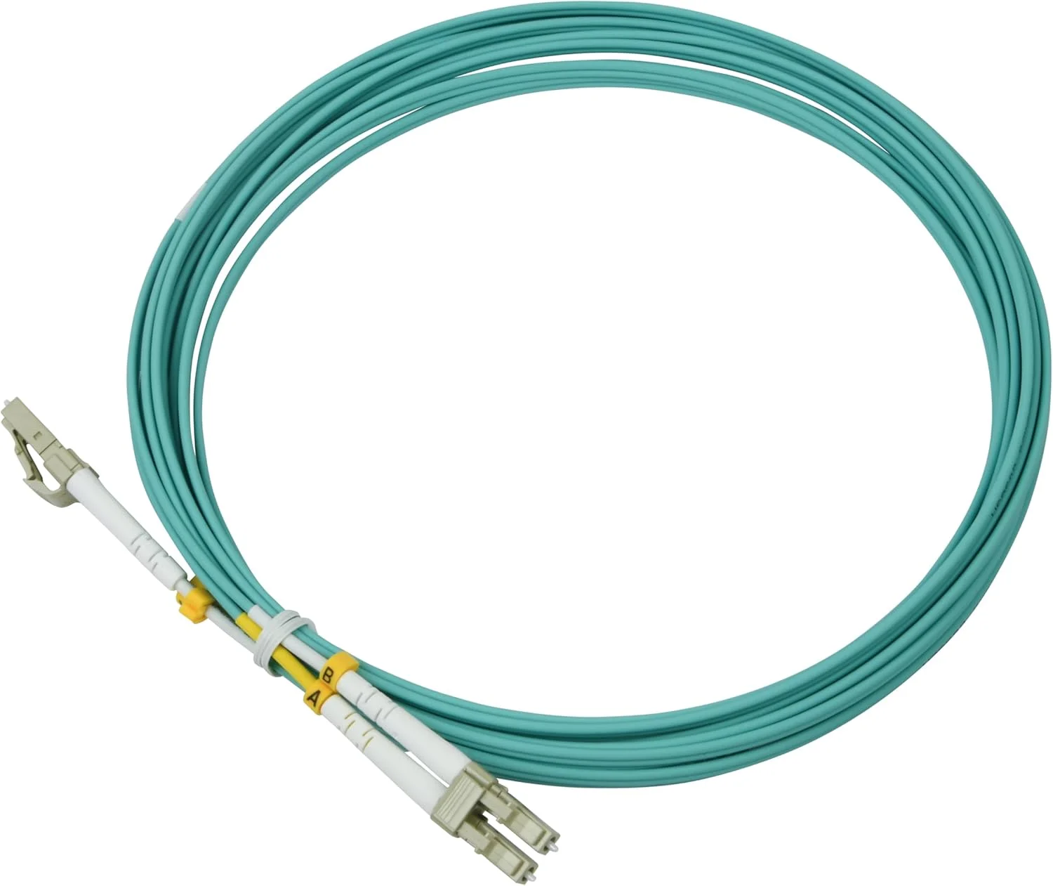 کابل فیبر نوری 5 متری Labgear - LC به LC مالتی مود داپلکس OM3 LSZH کابل پچ فیبر صوتی دیجیتال، نرخ داده 40 گیگابیت بر ثانیه، شبکه با کارایی بالا، سبز