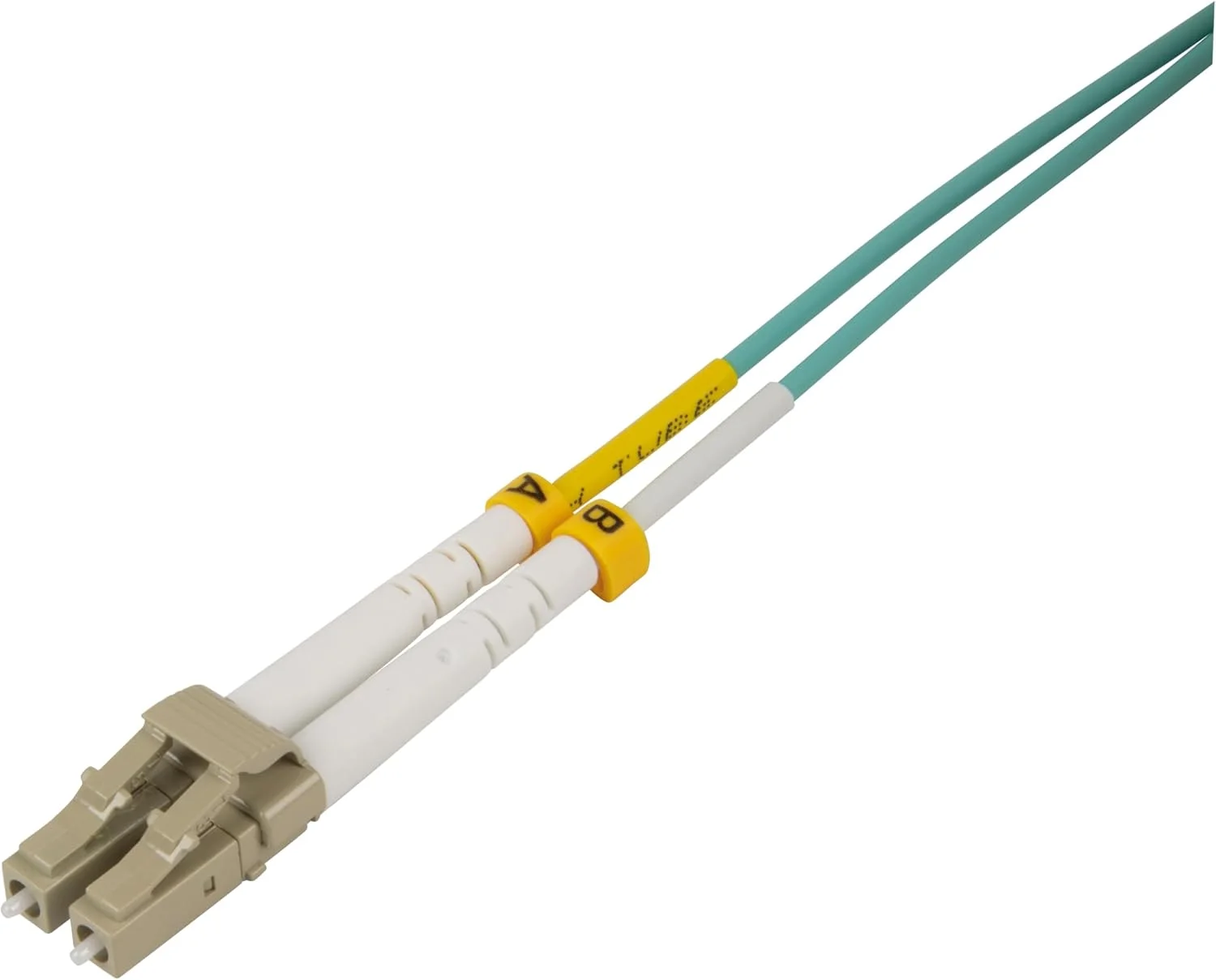 کابل فیبر نوری Labgear به طول 1 متر - LC به LC مالتی مود داپلکس OM3 LSZH کابل پچ فیبر صوتی دیجیتال، نرخ داده 40 گیگابیت بر گیگابیت، شبکه با کارایی بالا، سبز