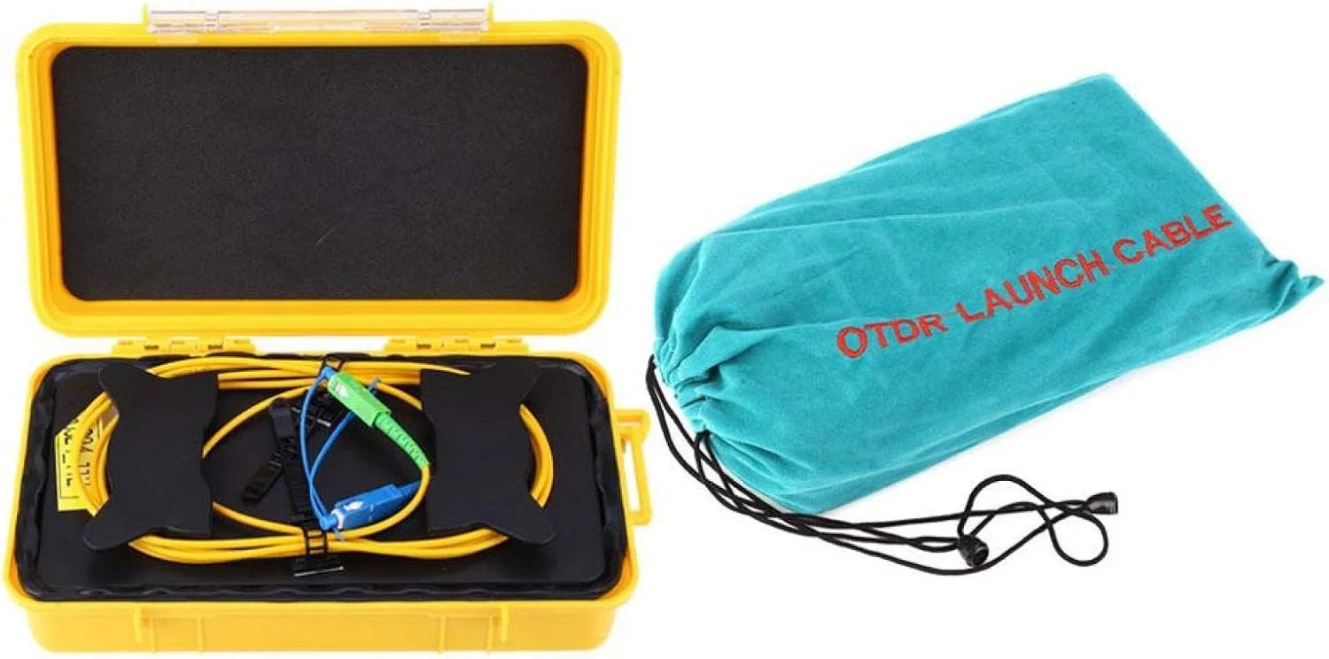 جعبه کابل پرتاب OTDR 2000 متری SC/UPC-SC/APC کابل فیبر نوری تک حالته کابل های جامپر شبکه سیم توسعه تست