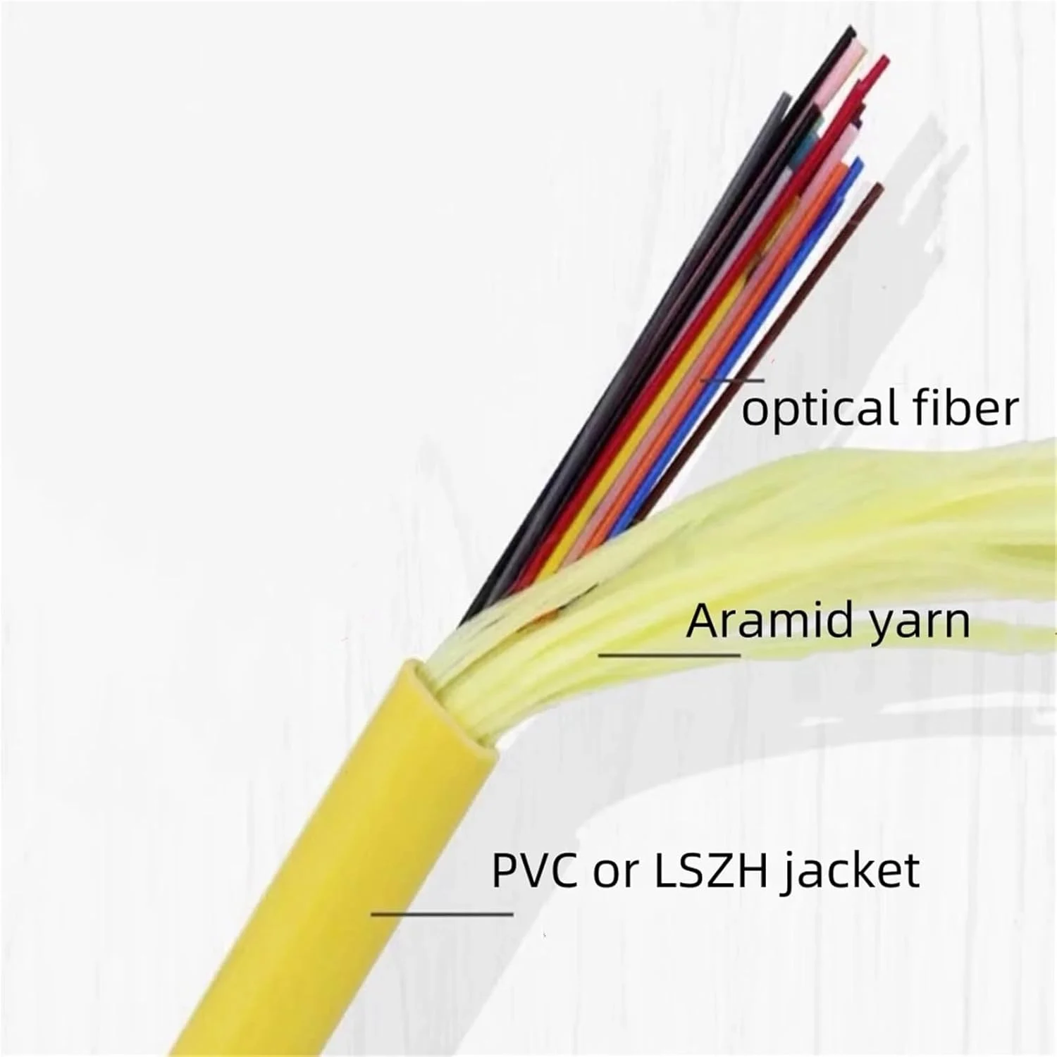 کابل فیبر نوری 24 رشته LC-LC سینگل مود، 40 تا 120 متر (50 متر SC-SC)