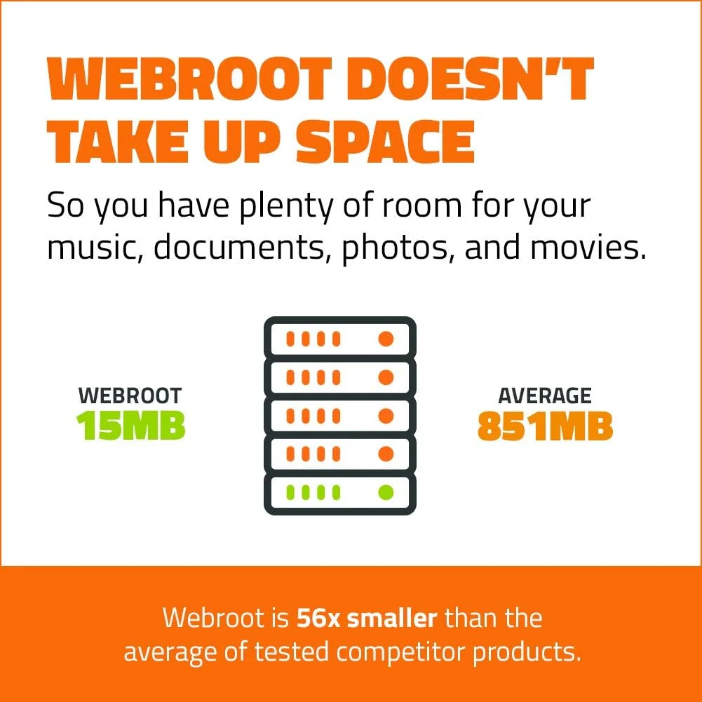 محافظت اینترنتی و آنتی ویروس Webroot - لایسنس 1 ساله 3 دستگاه - PC، Mac و Android (کلید لایسنس: تحویل از طریق ایمیل در 24 ساعت - بدون CD)