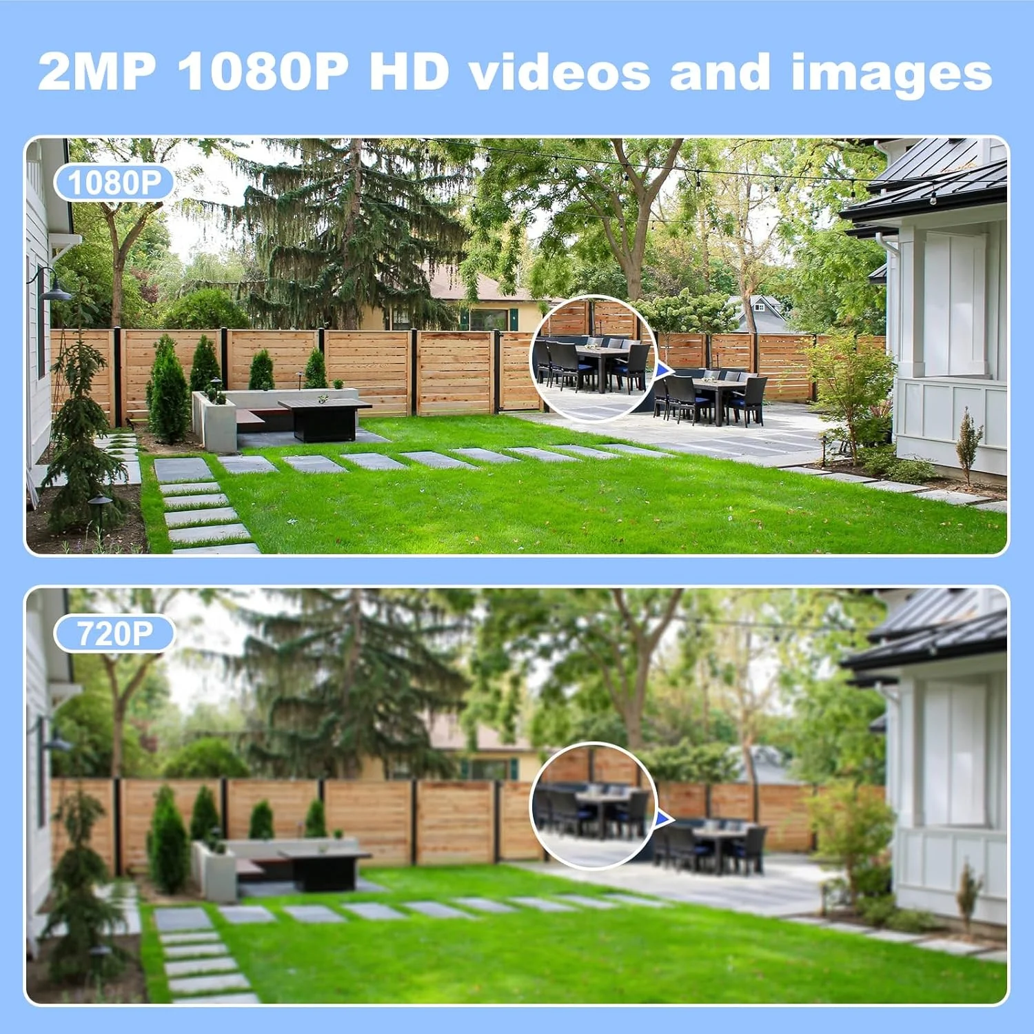 دوربین امنیتی فضای باز 2NLF 1080P برای خانه، دوربین امنیتی وای فای 2.4 گیگاهرتز با دید 360 درجه، تشخیص حرکت، ردیابی خودکار، صدای دو طرفه، دید در شب رنگی، ضد آب IP66 دوربین امنیتی فضای باز 2NLF 1080P برای خانه، دوربین امنیتی وای فای 2.4 گیگاهرتز با دید 360 درجه، تشخیص حرکت، ردیابی خودکار، صدای دو طرفه، دید در شب رنگی، ضد آب IP66