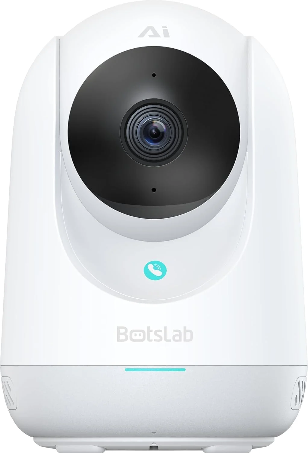 دوربین امنیتی هوشمند خانگی Botslab C222 با کیفیت 2K، دید 360 درجه، اتصال Wi-Fi، تشخیص انسان و حرکت، دید در شب، سازگار با الکسا و دستیار گوگل، سفید