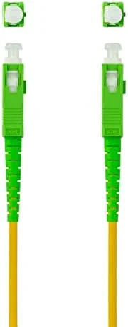 کابل فیبر نوری ۱۰۰ متری سینگل مود LSZH سیمپلکس برای روتر SC/APC به SC/APC، زرد