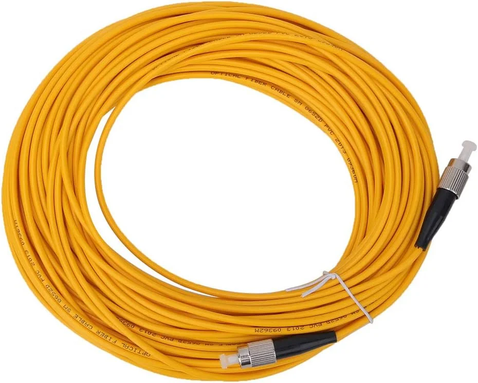 کابل فیبر نوری 20 متری، FC/UPC به FC/UPC سینگل مود با روکش PVC زرد