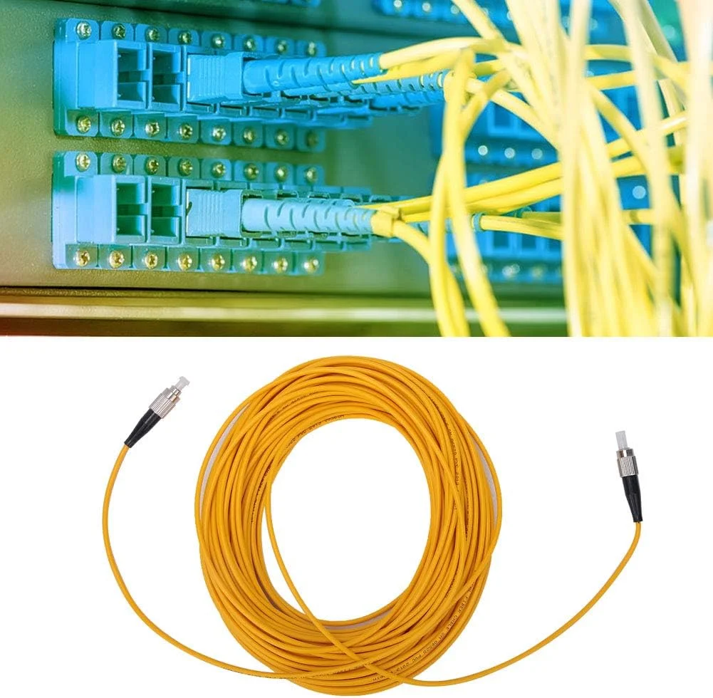 کابل فیبر نوری 20 متری، FC/UPC به FC/UPC سینگل مود با روکش PVC زرد