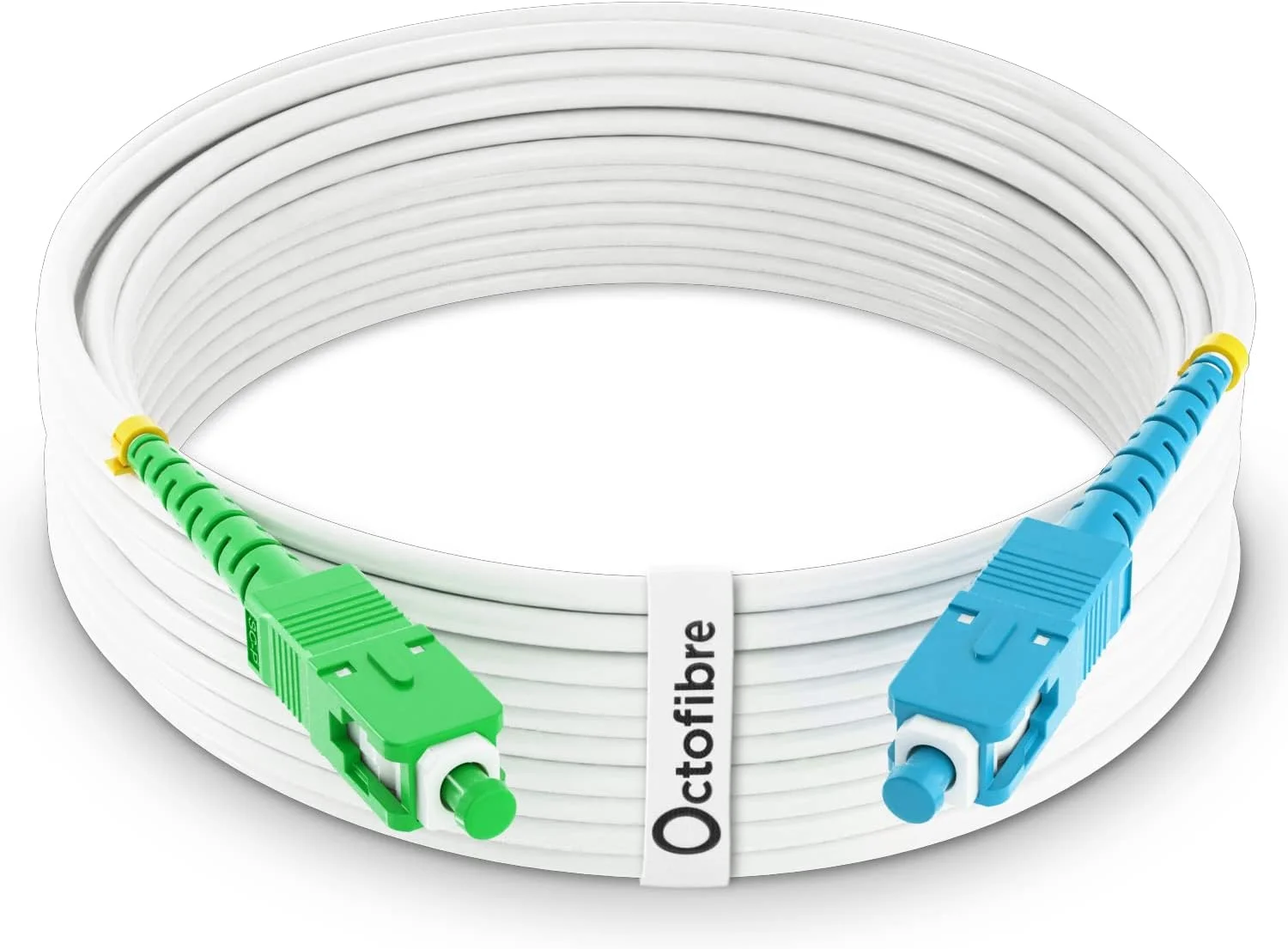 کابل فیبر نوری Freebox – ۱۰ متر – تقویت شده با محافظ کولار – توسعه دهنده/نگهدارنده فیبر نوری – SC APC به SC UPC