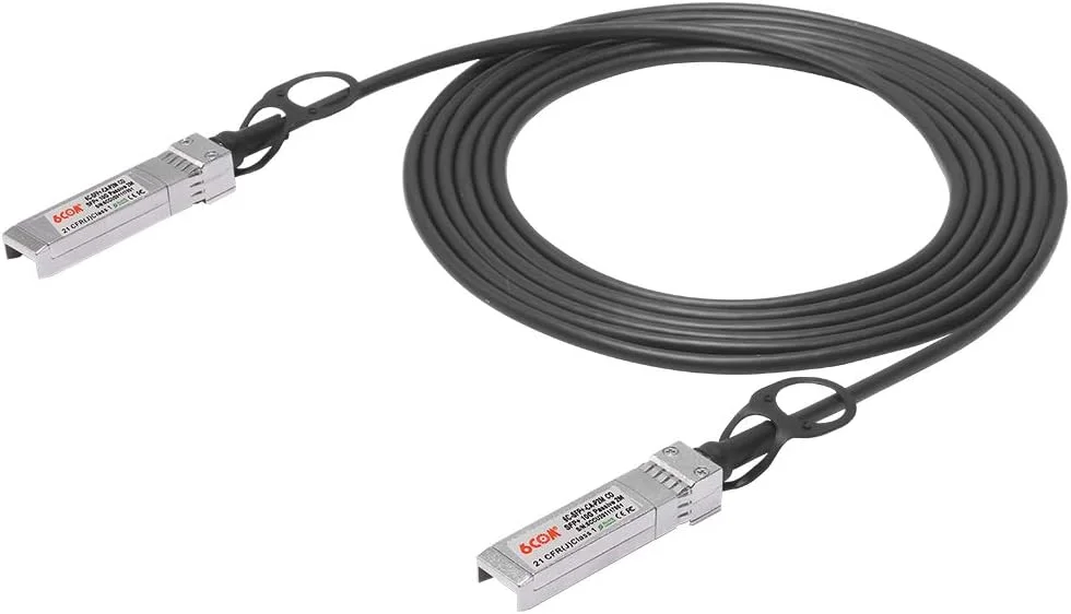 کابل 10G SFP+ DAC، 2 متری Twinax مسی اتصال مستقیم غیرفعال 10GBASE-CU برای سیسکو، یوبیکیوتی، دی-لینک، سوپرمیکرو، نت گیر، میکروتیک