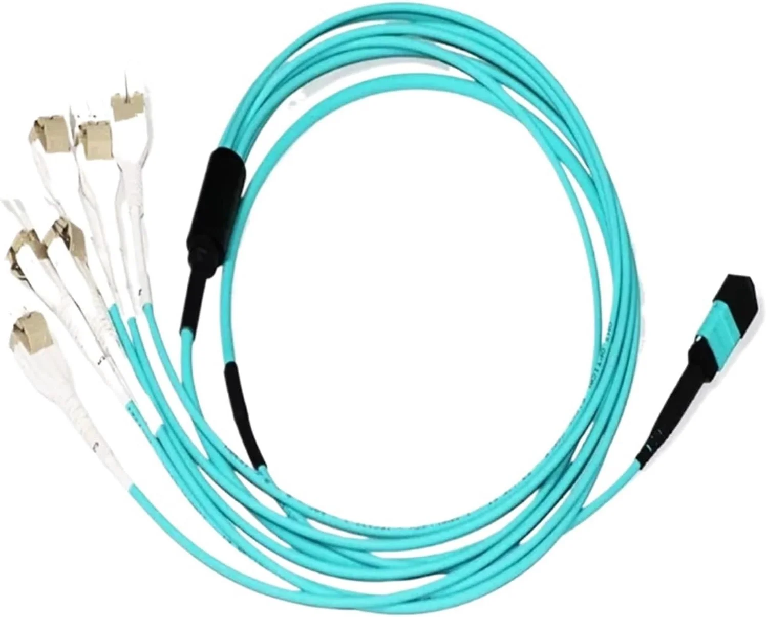 کابل پچ MPO 12 سیم مادگی کانکتور MTP-12LC به 6DLC فیبر نوری OM3 (1 متر)