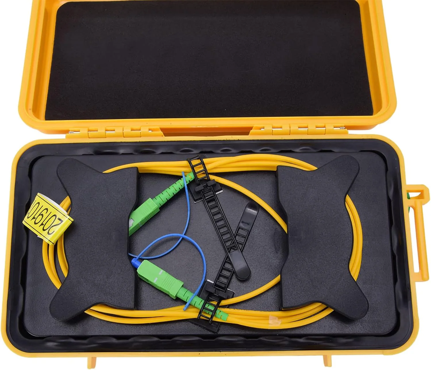 جعبه کابل فیبر نوری OTDR با کانکتورهای SC SC، حلقه فیبر OTDR تک حالته 500 متری، کابل راهاندازی OTDR با عملکرد بالا برای تست شبکه مخابراتی، جعبه پلاستیکی نگهداری کابل فیبر نوری جعبه کابل فیبر نوری OTDR با کانکتورهای SC SC، حلقه فیبر OTDR تک حالته 500 متری، کابل راهاندازی OTDR با عملکرد بالا برای تست شبکه مخابراتی، جعبه پلاستیکی نگهداری کابل فیبر نوری