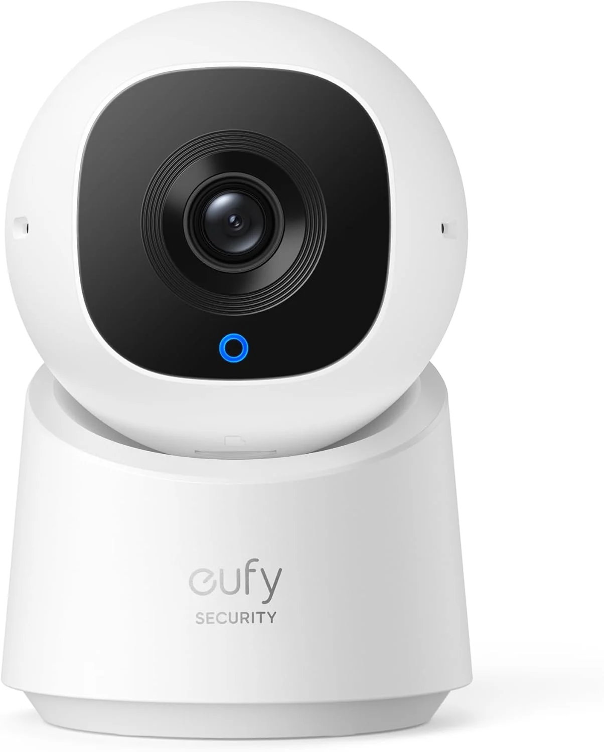 دوربین امنیتی داخلی یوفی مدل C210 با رزولوشن 1080p، دوربین امنیتی داخلی با قابلیت چرخش 360 درجه، دوربین امنیتی خانگی با اتصال Wi-Fi، هوش مصنوعی تشخیص انسان/حرکت، بدون هزینه اشتراک ماهانه