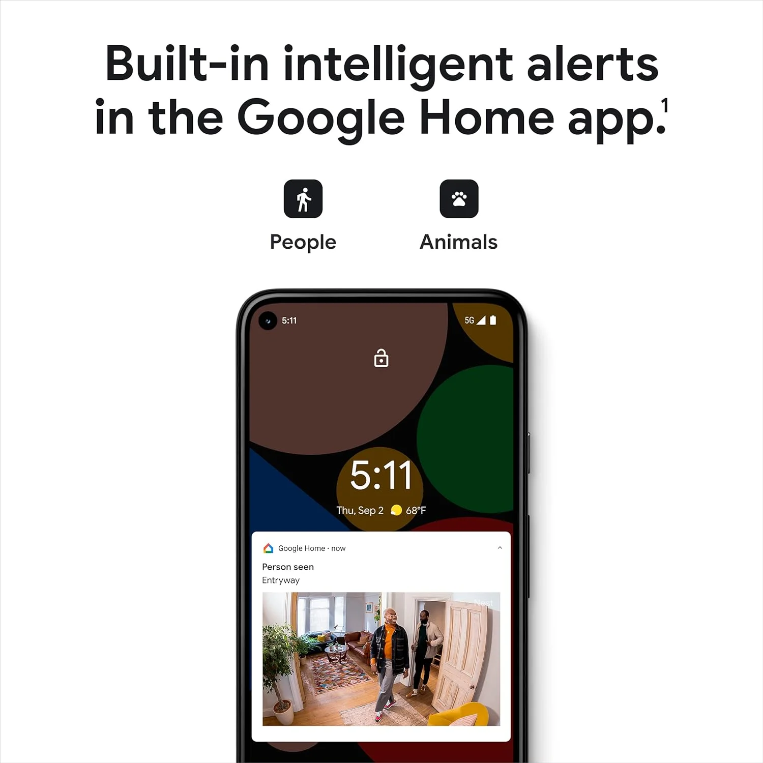 دوربین امنیتی داخلی گوگل نست کم نسل دوم مدل GA01998-US رنگ سفید