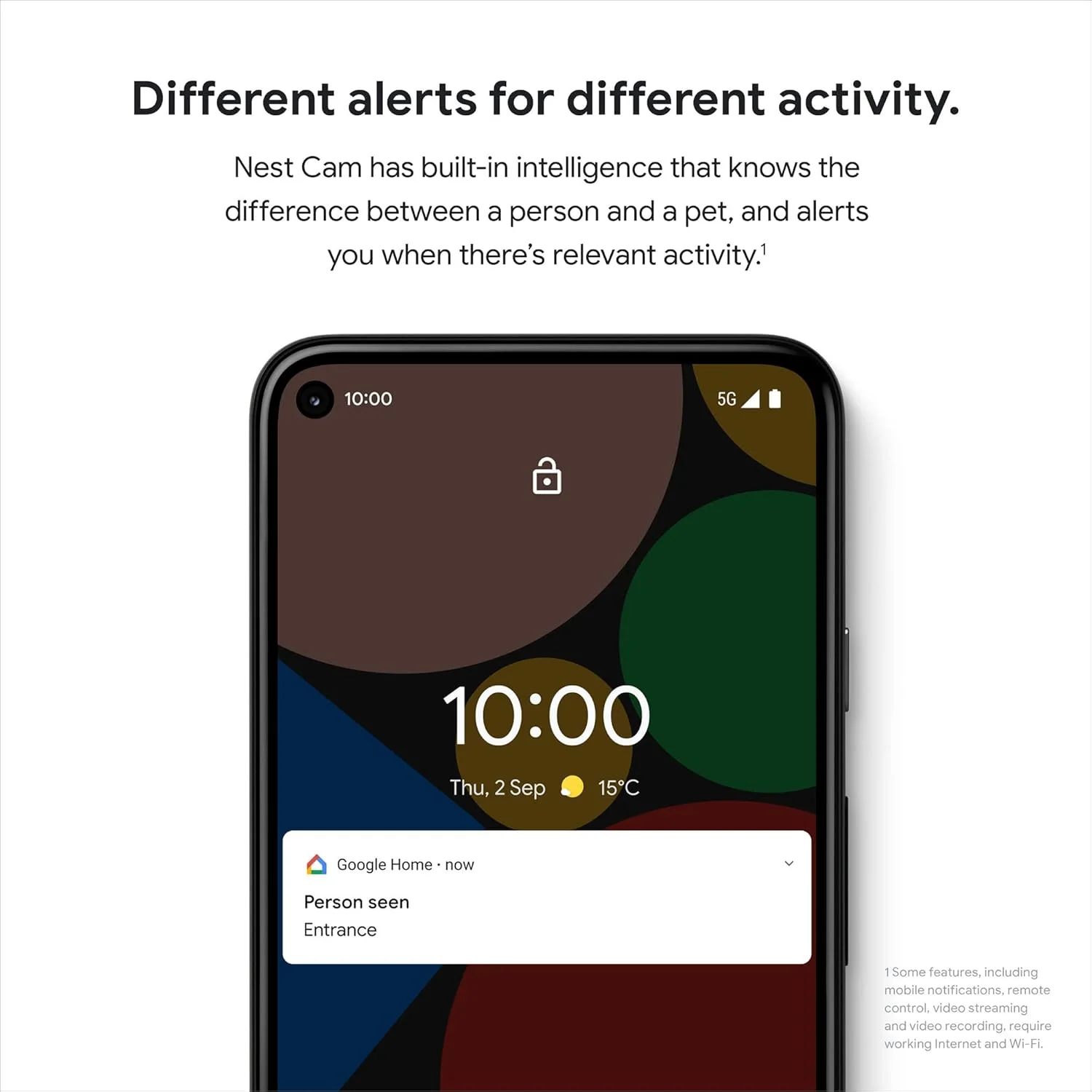 دوربین امنیتی گوگل مدل GJQ9T Nest Cam (داخلی، سیمی) - دوربین هوشمند وای فای خانگی