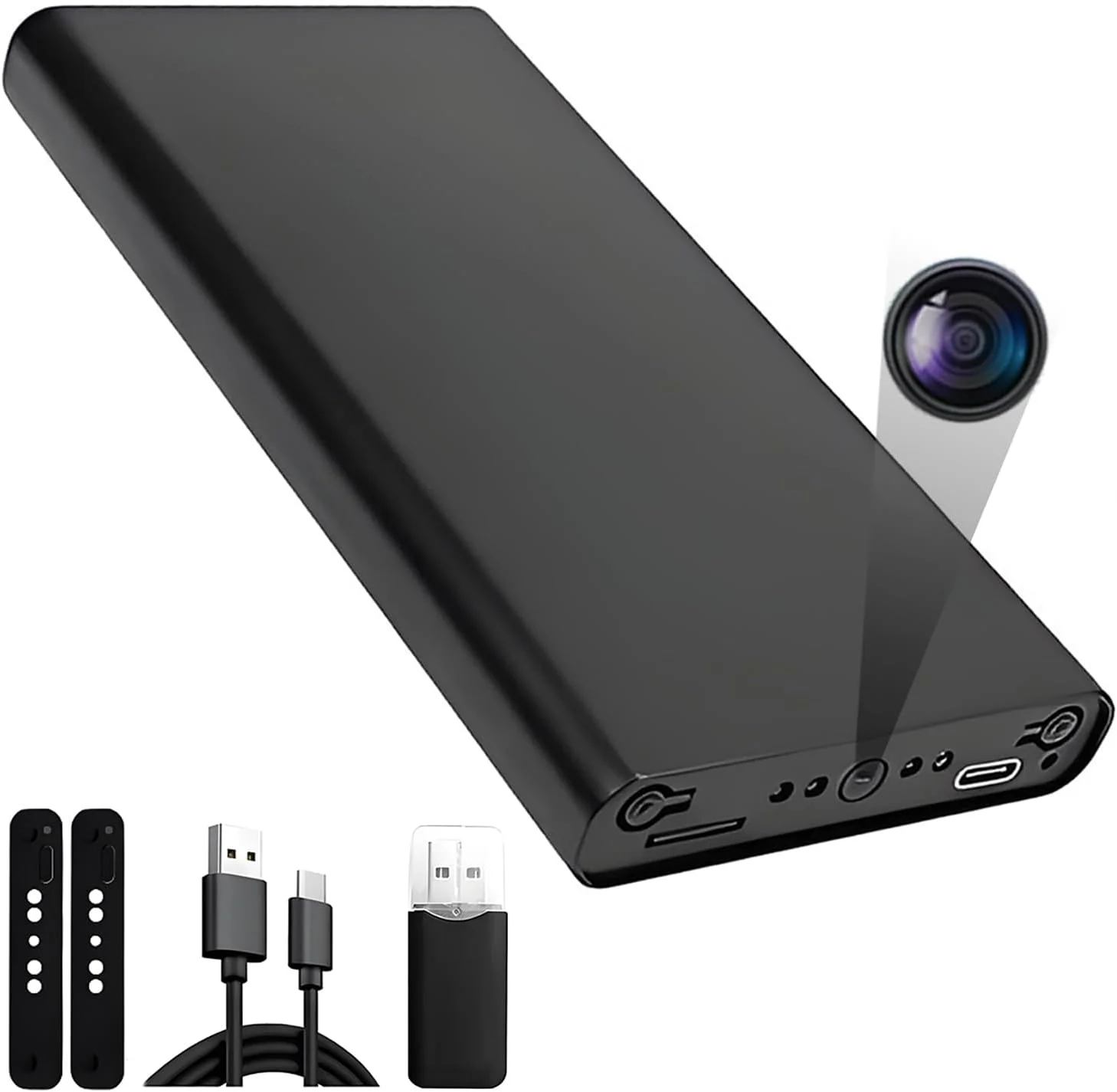 دوربین امنیتی خانگی - دوربین مداربسته 1080P - دوربین داخلی قابل حمل، با ظرفیت 10000، دو منظوره، تشخیص حرکت، دید در شب خودکار، ضبط چرخه‌ای، عملکرد حسگر گرانشی، حداکثر 512 گیگابایت