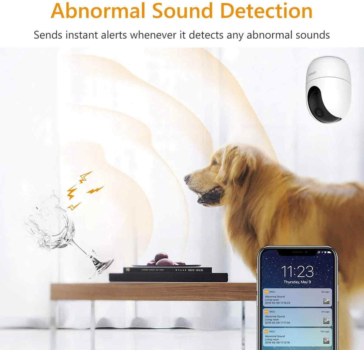 دوربین 2K ایمو برای خانه، دوربین امنیتی 360 درجه، دوربین وای فای داخلی، دوربین مداربسته برای خانه بی سیم، دوربین نظارتی با تشخیص انسان، ردیابی هوشمند حرکت، مکالمه دو طرفه، الکسا