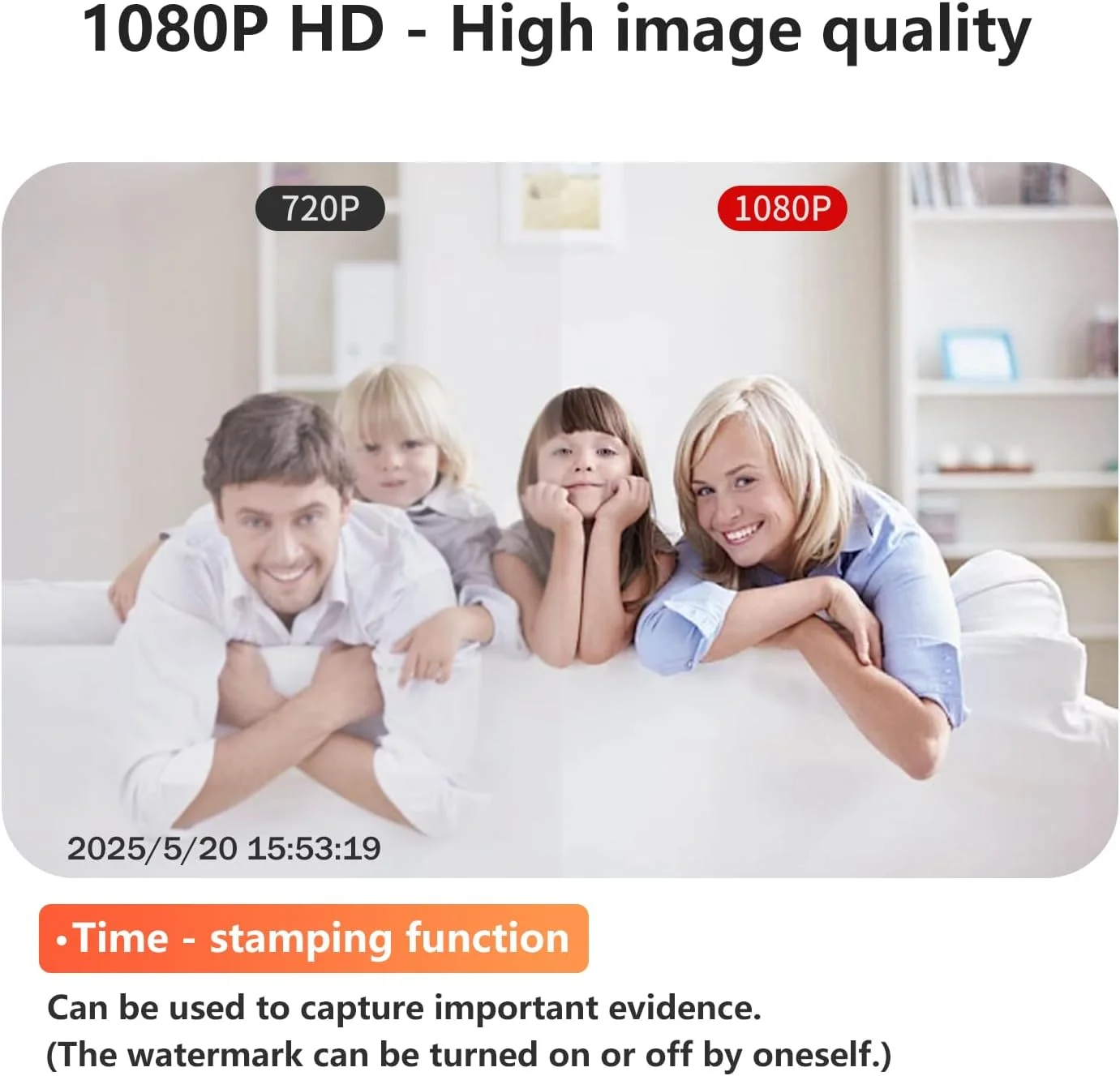 دوربین امنیتی خانگی JINGRONGHUA، HD 1080P، دوربین قابل حمل، دوربین پرستار بچه داخلی، با دید در شب، تشخیص حرکت، ضبط چرخه‌ای، حسگر گرانش، حداکثر 512 گیگابایت، بدون وای‌فای