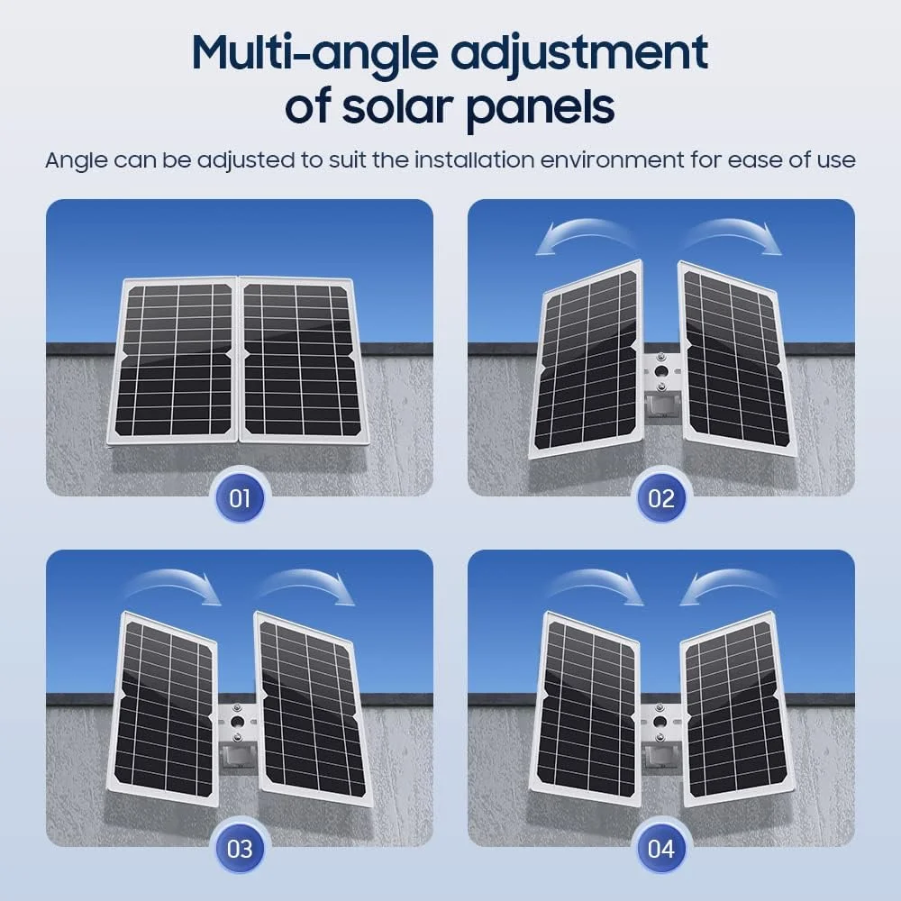 دوربین امنیتی خورشیدی QOZY، دوربین امنیتی سیم کارت بی سیم برای فضای باز، دوربین نظارتی سلولی، دوربین ایمنی دام CCTV، بدون نیاز به وای فای، دید در شب 1080P، مانیتور حرکتی (آلارم قرمز و آبی 4G)