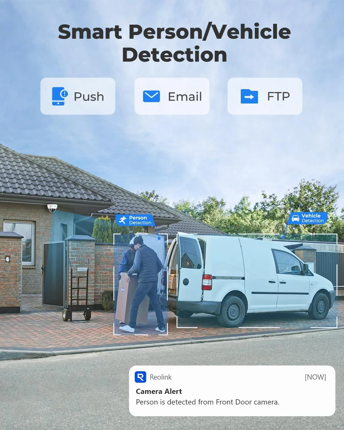 سیستم دوربین مداربسته خانگی PoE ریولینک 8 کاناله 5 مگاپیکسلی، 4 دوربین IP سیمی بیرونی، NVR 8 کاناله با هارد دیسک 2 ترابایتی برای ضبط 24/7 مدل RLK8-520D4-5MP